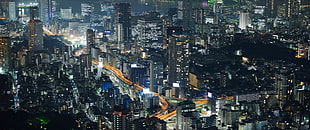 aerial photography of city buildings, Tokyo HD wallpaper