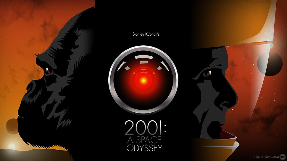 2001: A Space Odyssey digital wallpaper, 2001: A Space Odyssey, HAL 9000, movies HD wallpaper