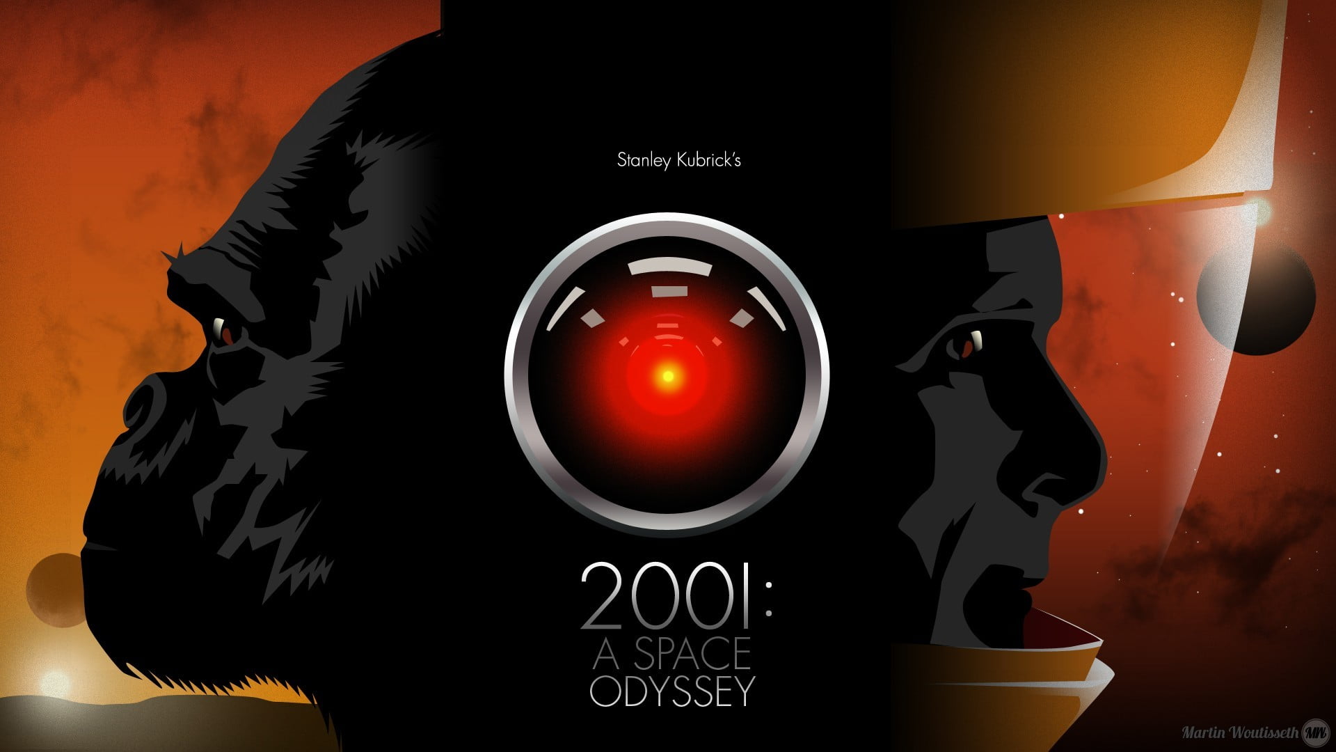 2001: A Space Odyssey digital wallpaper, 2001: A Space Odyssey, HAL 9000, movies