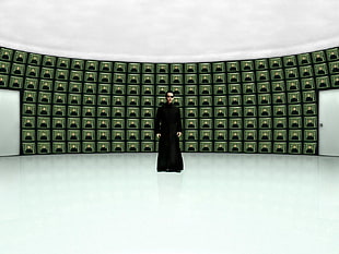 men's black robe, The Matrix, movies, The Matrix Reloaded, Neo