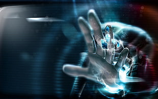 hand illustration, Technomancer, science fiction, fantasy art, artwork HD wallpaper