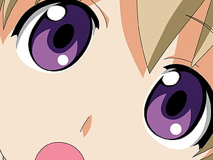 Cartoon Character purple eyes