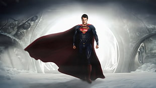 Superman 3D wallpaper, movies, Man of Steel, Superman, Henry Cavill
