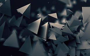 time lapse photography of gray triangle ornaments