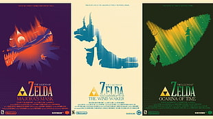 three The Legend of Zelda posters HD wallpaper