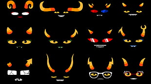 eyes and horn collage art, Homestuck, MS Paint Adventures HD wallpaper