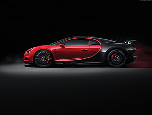 red and black sports car