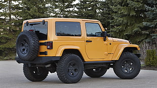 yellow car, Jeep Wrangler, car, Jeep, vehicle