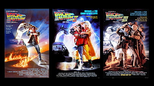 three Back to the Future posters, Trilogy, Back to the Future