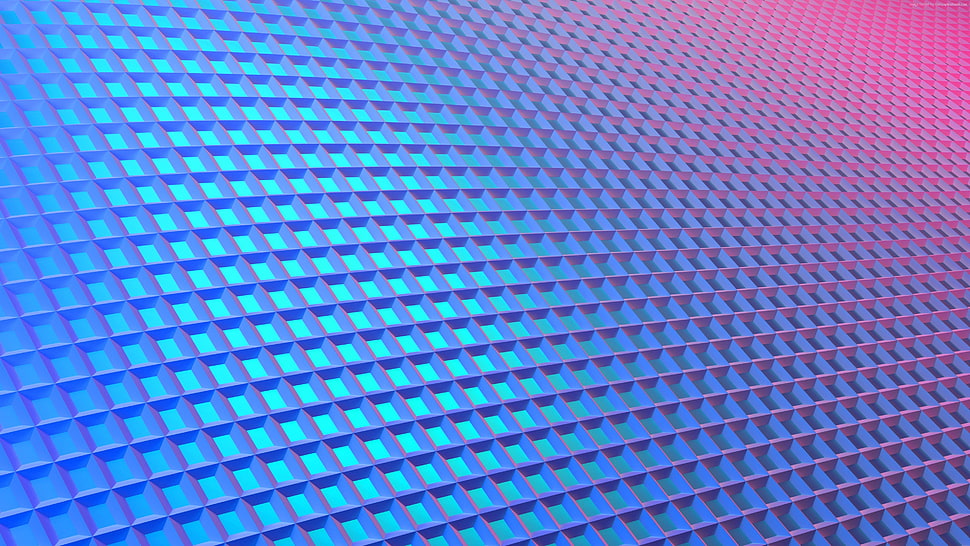 blue and pink wallpaper, abstract, grid, waffles HD wallpaper