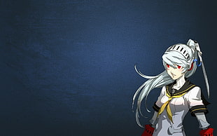 gray haired girl anime character