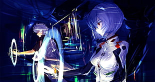 Neon Genesis Evangelion and Gintama crossover digital wallpaper