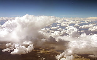 aerial photography of clouds HD wallpaper
