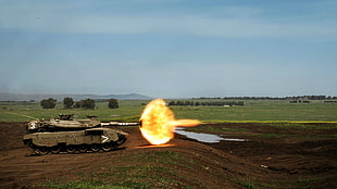 beige panzer tank, military, Merkava, tank, Israel Defense Forces