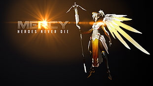Mercy Heroes Never Die digital wallpaper