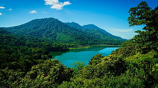 body of water and mountain, landscape