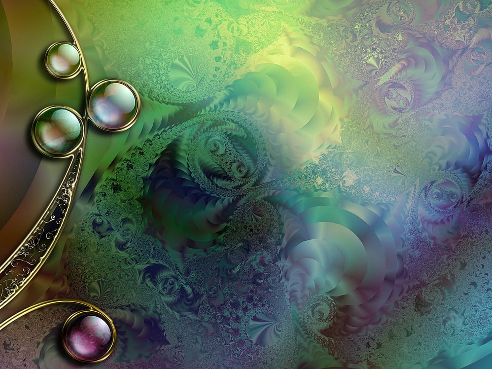 green and purple surface HD wallpaper