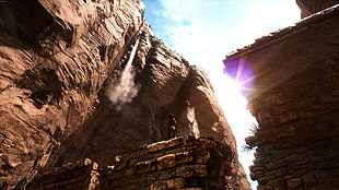 brown rock formation digital wallpaper, Rise of the Tomb Raider, Lara Croft, video games