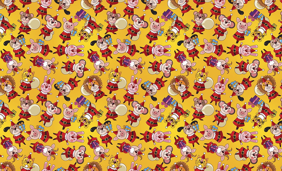 Small animals,  Drawing,  Background,  Many HD wallpaper