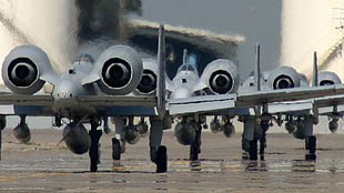 gray airplanes, military aircraft, jets, Warthog, Fairchild A-10 Thunderbolt II HD wallpaper