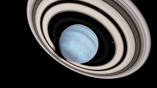 white and black ceramic bowl, space, Space Engine, planet, Uranus