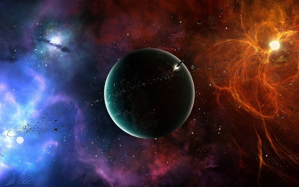 Galaxy digital wallpaper HD wallpaper
