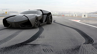 black Lamborghini sports car, car, Lamborghini, vehicle, black cars