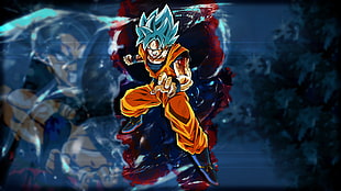 Super Saiyan Blue Son Goku illustration, Son Goku, Dragon Ball, Dragon Ball Z Kai, Vegeta