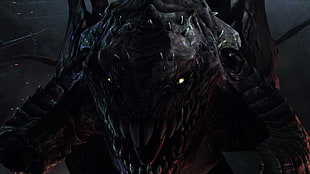 black monster wallpaper, Zerg, Starcraft II, video games HD wallpaper