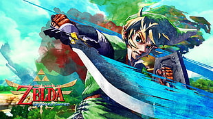 Zelda game poster, The Legend of Zelda, the legend of zelda: skyward sword, Link, Master Sword