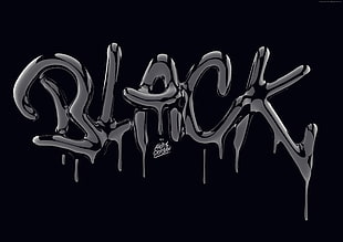 black paint drip font wallpaper