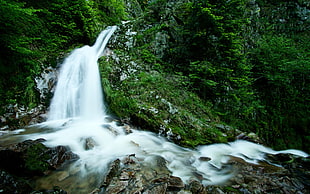 time lapse photo of waterfalls, nature, landscape, waterfall