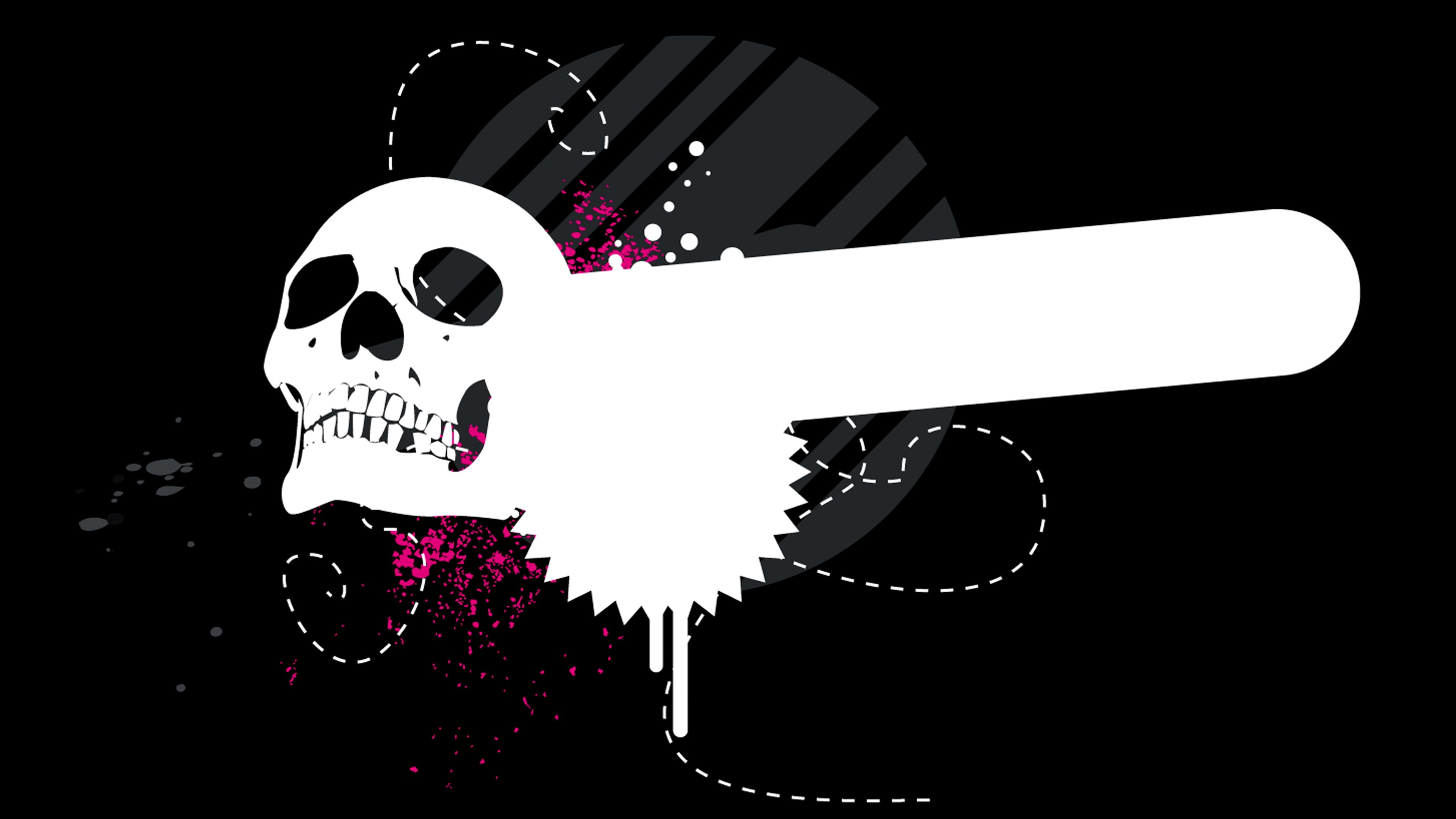 white skull illustration, skull, grunge, vector, black background