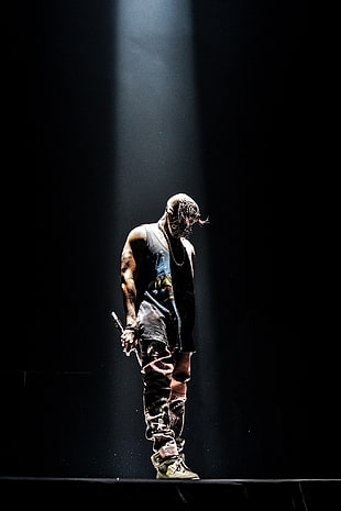 men's black tank top, Yeezus, Kanye West