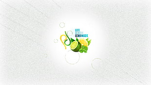 lemon illustration, Lemonade, life, lemons, green