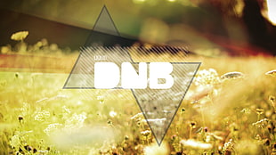 DNB logo, drum and bass, liquid drum and bass, nature, flowers