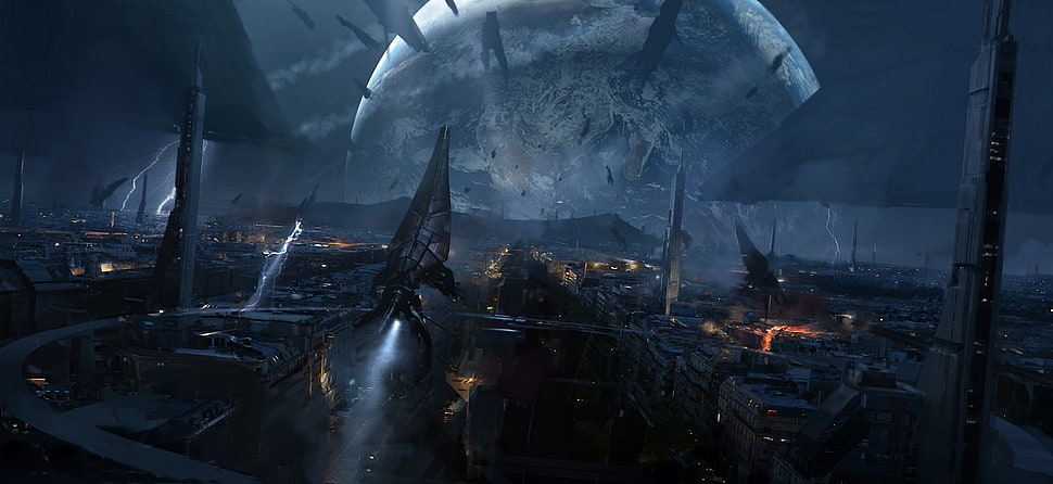 gray concrete tower, Mass Effect HD wallpaper