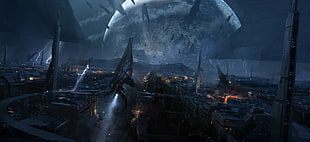 gray concrete tower, Mass Effect