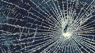 cracked mirror, broken, broken glass HD wallpaper