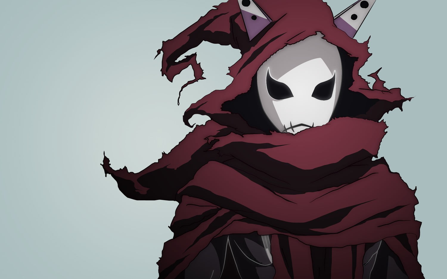 Animated character in white mask and red hood, Yumekui Merry, John Doe,  anime HD wallpaper | Wallpaper Flare