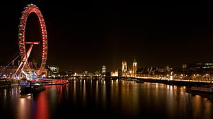 London Eye, England, London, London Eye, ferris wheel, cityscape