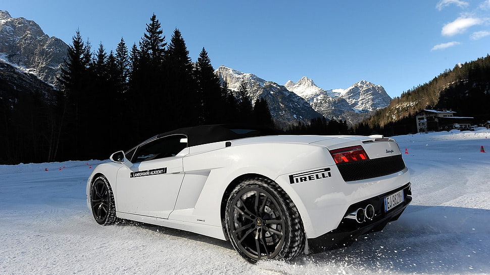 white convertible, car HD wallpaper
