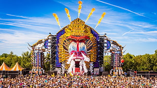 Mandrake stage, Defqon.1, hardstyle, music stage, colorful