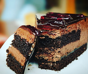 chocolate cake, Cake, Glaze, Chocolate HD wallpaper