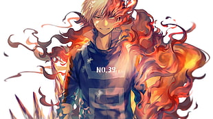 brown haired male anime character illustration, Boku no Hero Academia HD wallpaper