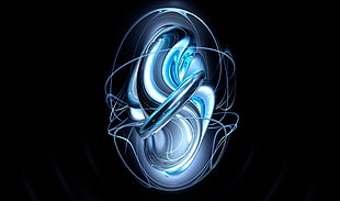 lighted blue and white illustration