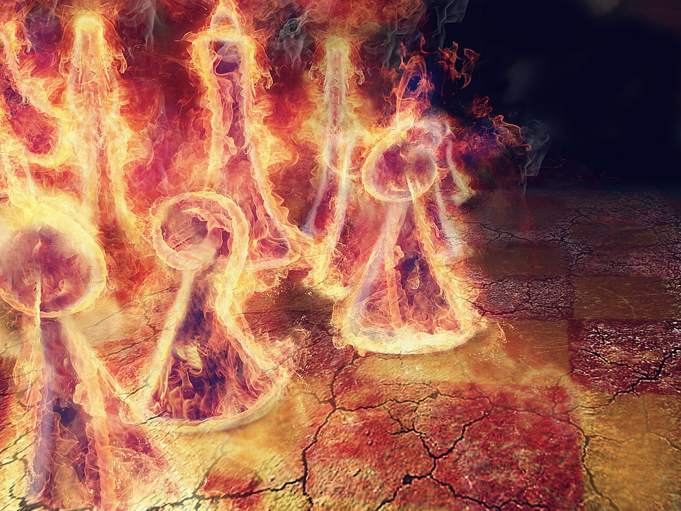 orange fire HD wallpaper