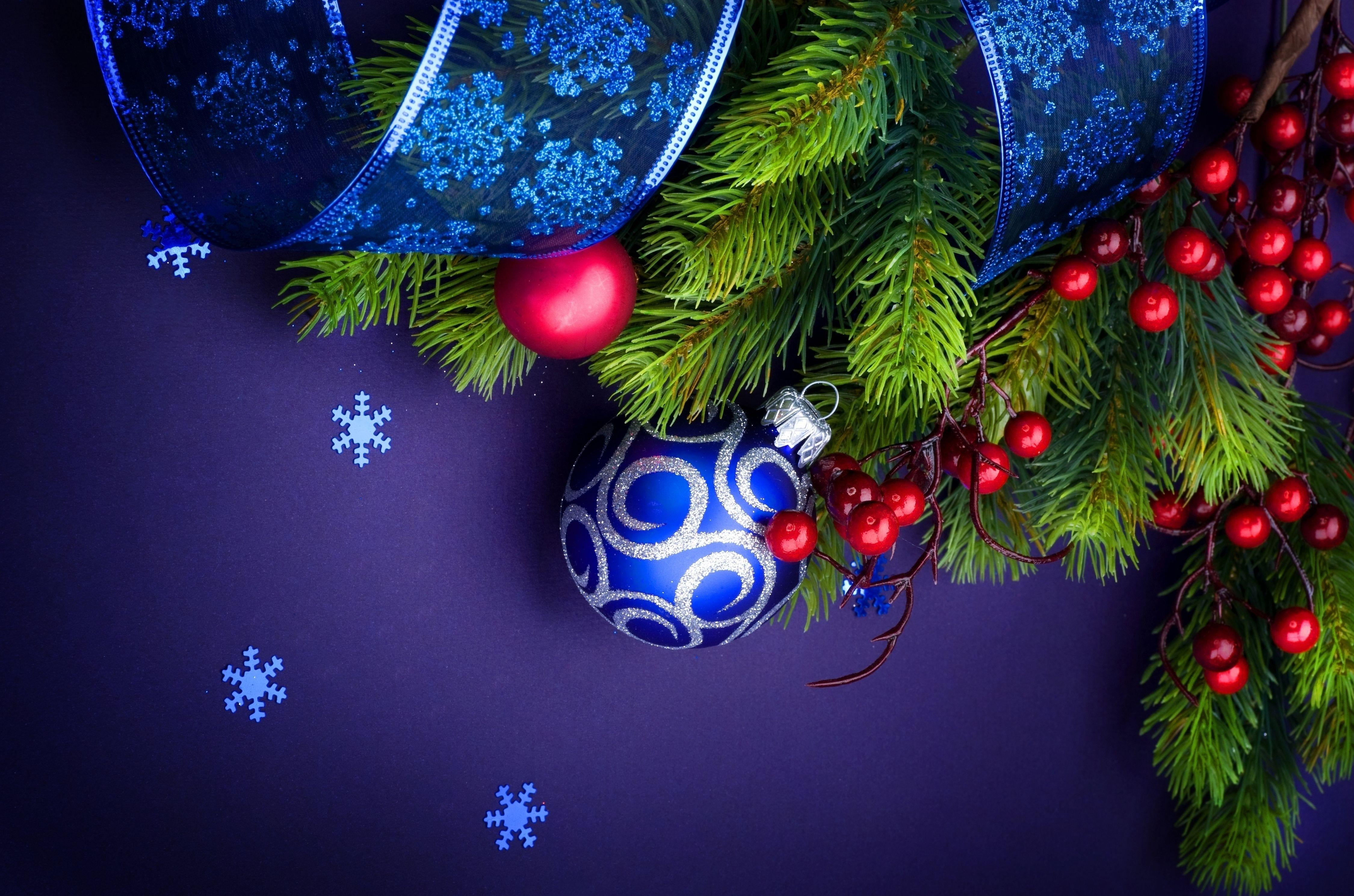 blue and silver bauble ornament