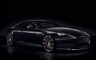 black Aston Martin coupe