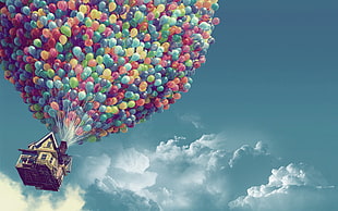 party balloon lot, Pixar Animation Studios, Disney Pixar HD wallpaper
